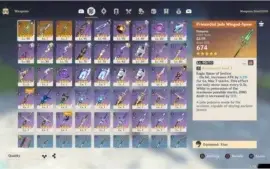 Conta [AR55] Todos os personagens Limitados + Mona e qiqi