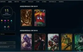 Vendo conta de lol platina