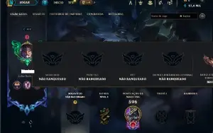 Unranked com TODOS os champs e 358 Skins ( TOP / MID / JG )