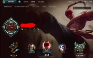 CONTA PLATINA V COM MUITAS SKINS LEAGUE OF LEGENDS
