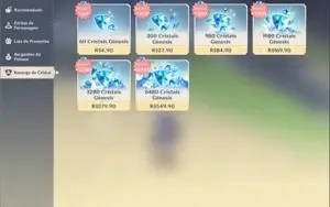 CONTA AR55 - 8 CHARS 5* - XIAO, KAZUHA, YELAN, ITTO