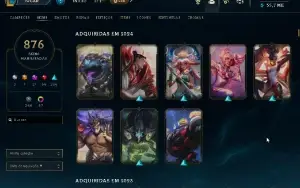 Conta League of Legends - 876 Skins - Nvl 543