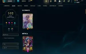 Unranked com TODOS os champs e 102 Skins ( TOP / JG )