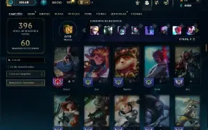 Unranked com 115 Champs e 80 Skins
