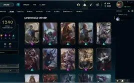 Conta LOL todas as skins compraveis. platina 3 MMR alto.