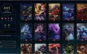 Conta LOL - 443 Skins - Platina 4