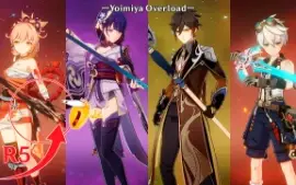AR55 Arcontes, Nahida+BIS, Childe+BIS, Ganyu+BIS, Yoimiya