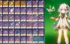 AR55 Arcontes, Nahida+BIS, Childe+BIS, Ganyu+BIS, Yoimiya