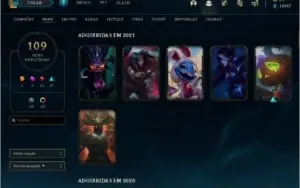 Conta Low Elo de lol para iniciantes /com 109 skins