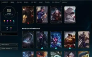 Conta gold com muitas skins e espolios mais de 200 reais gas
