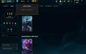 Conta lol com Kayle Juiza e Rammus rei
