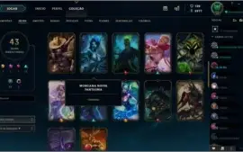 Conta lol gold I md5 paltina 56 champ 43 skins