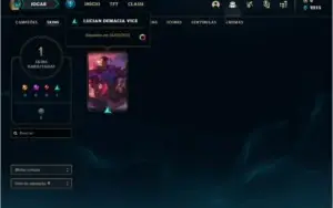 Conta platina 4 com 1 skin e 22 champs