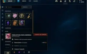 Conta platina 4 com 1 skin e 22 champs