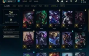Conta platina 4 com 1 skin e 22 champs