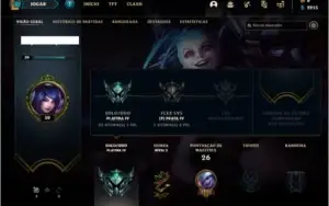 Conta platina 4 com 1 skin e 22 champs