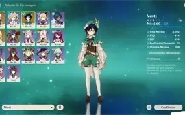 Genshin Impact AR-33/américa - venti, ayaka e mona