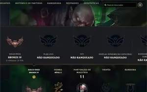 conta bronze 4 0 pdl no lol, com 40k de essencia azul