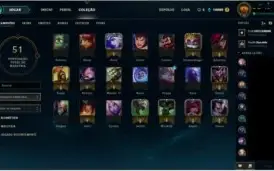 Conta LoL - Gold IV - 20 champions, 3 skins, 2 skins de ward