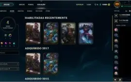 Conta LoL - Gold IV - 20 champions, 3 skins, 2 skins de ward