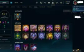 Conta Lvl 858 De 2014, 618 Skins (Miticas E Legado)