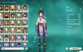 Conta Genshin // 21 Pers. 5* C/ Cons. + 10 Armas 5*