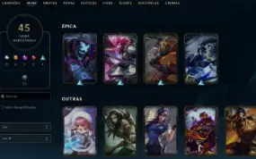 Conta League of Legends Full Acesso - 115 Champs e 45 Skins