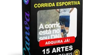 Pack Canva Corrida Esportiva - 15 Artes Editáveis
