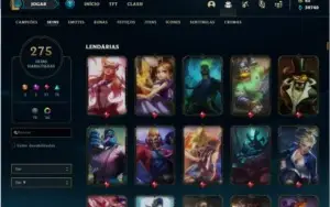 Conta com Rammus Rei, Kayle Juiza, Twitch medieval e MAIS-