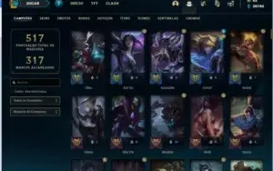 Conta com Rammus Rei, Kayle Juiza, Twitch medieval e MAIS-