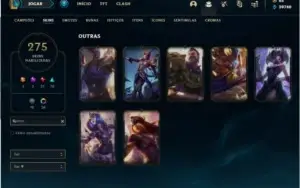 Conta com Rammus Rei, Kayle Juiza, Twitch medieval e MAIS-