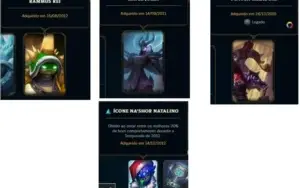 Conta com Rammus Rei, Kayle Juiza, Twitch medieval e MAIS-