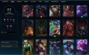 Conta platina 4 96 campeões 83 skins