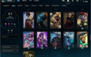 Conta platina 4 96 campeões 83 skins