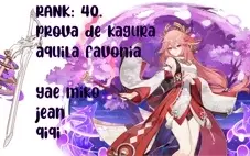 Yae Miko + Prova de Kagura, Jean + Aquila Favonia + Qiqi
