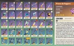 Conta de genshin impact AR54 com arma T5 PROVA DE KAGURA