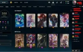 CONTA LOL C/ 300 SKINS | 148 CHAMPS | 92 CHROMAS | GOLD I