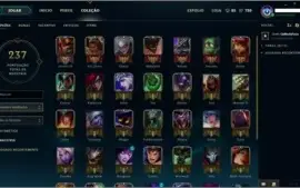 Conta Ouro V, 42 Campeões, 12 Skins