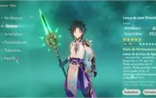 Genshin - Hu + Baculo, Xiao + Jade refino 2 + banner garanti