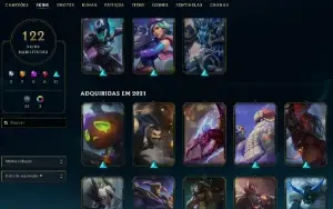 🎮 Conta LoL Nível 453 - 122 Skins, Todos os Campeões