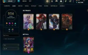 Bronze 2 com TODOS os champs e 234 Skins ( MAIN ADC )