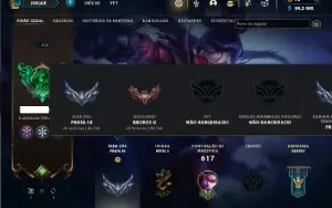 Bronze 2 com TODOS os champs e 234 Skins ( MAIN ADC )