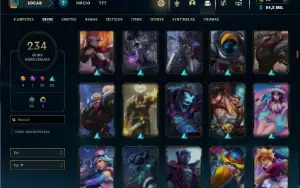Bronze 2 com TODOS os champs e 234 Skins ( MAIN ADC )