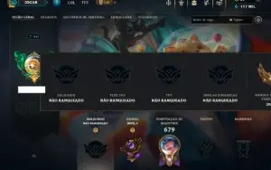 Unranked com TODOS os Champs e 129 Skins +2 Prestigios