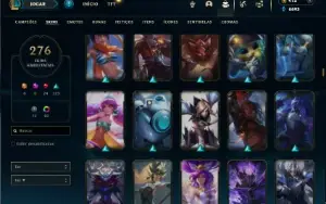 Prata 4 com TODOS os champs e 276 Skins + 5 Miticas