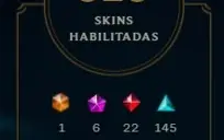 CONTA DE LOL NVL 191 SEM ELO