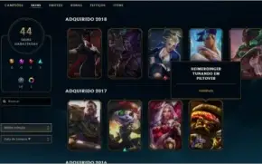 Conta do lol diamante 4 season , nesta está platina.