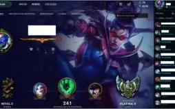 Conta do lol diamante 4 season , nesta está platina.