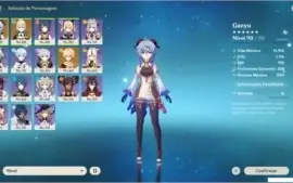 AR 50 - Ganyu, Jean + Lança de Jade P. e Espada Celestial