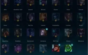 Conta de lol plat v quase full champ e +50 skins